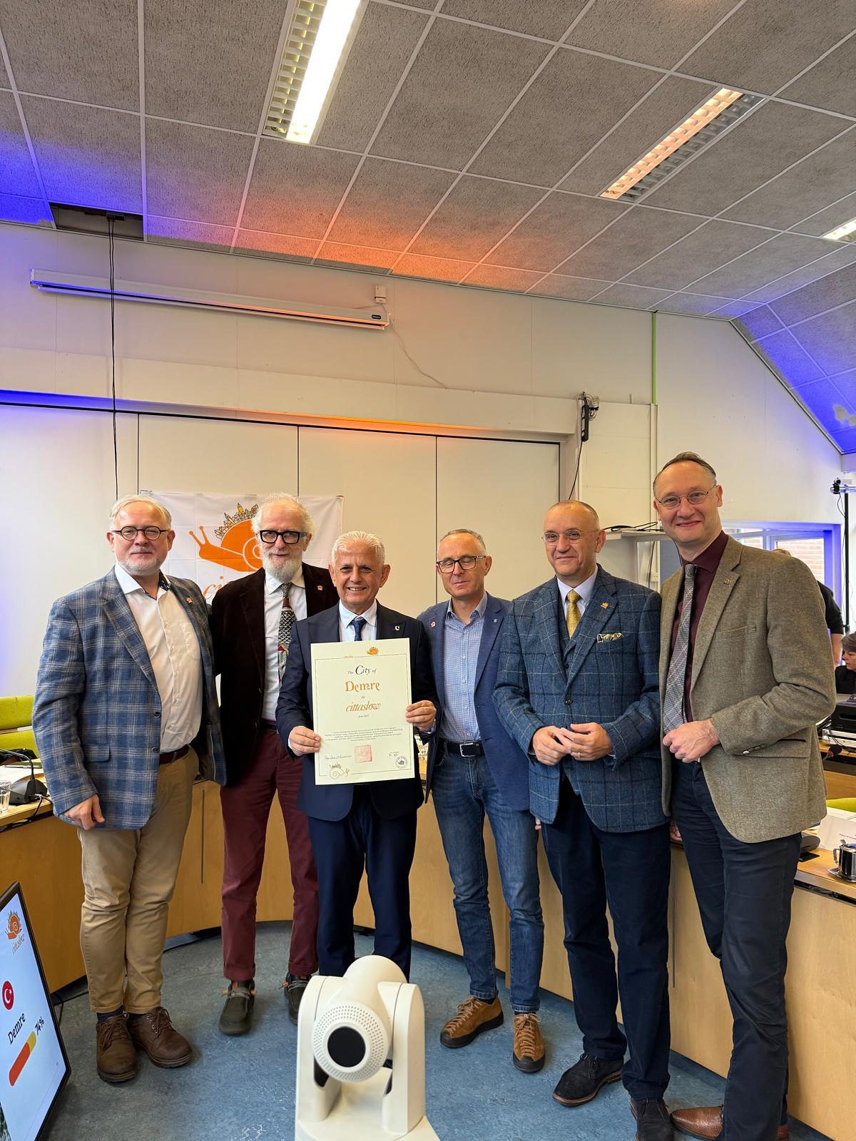 Demre Artık Cittaslow (Sakin Şehir) Sertifikasının Sahibi 